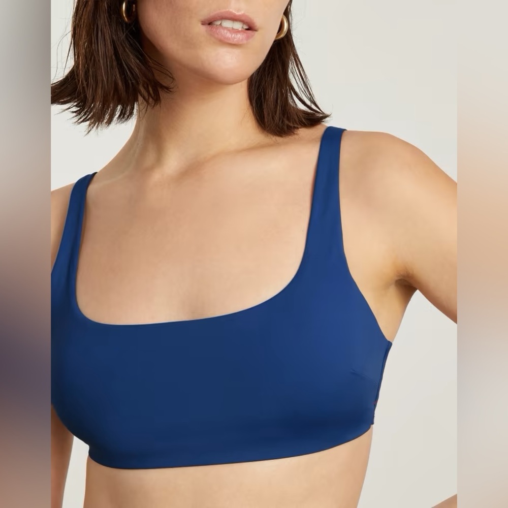 NEW Everlane Womens The Square-Neck Bikini Top Blue Dusk XS - Picture 2 of 16
